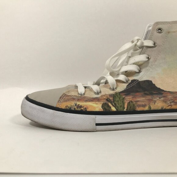 Rodeo Cowboy Scenic Canvas High Top Lace-Up Shoes M/W US 9/10 UK 8/8 EU 42/41 - Picture 11 of 16